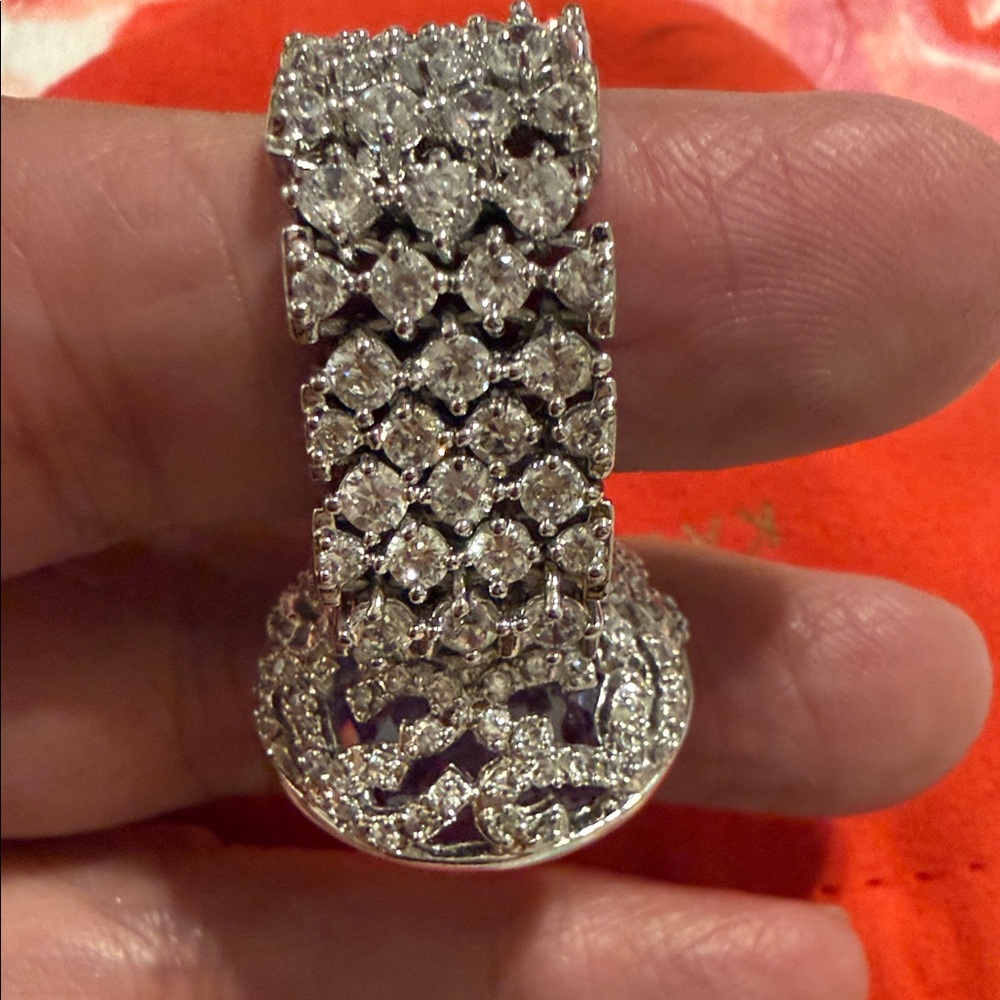Elegant Silver and Purple Gemstone Ring - Picture 4 of 6